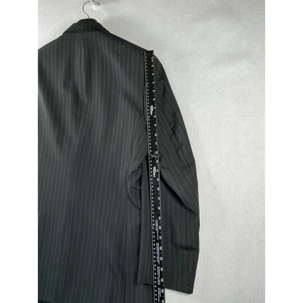 JD Christopher‎ London New York Mens Pinstripe Blazer Romani L41 Charcoal Grey